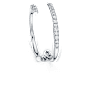 Eternity 오픈 밴드 링, 랩 그로운 다이아몬드 0.2ct tw, 라운드 쉐입, 18K 화이트 골드 - Swarovski, 5697694