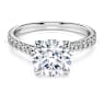 Anillo solitario Eternity, Diamantes creados en laboratorio (peso total de 2,25 quilate), Forma redonda, Oro blanco de 18 quilates - Swarovski, 5697744