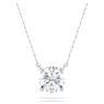 Eternity 솔리테어 펜던트, 랩 그로운 다이아몬드 2ct tw, 라운드 쉐입, 18K 화이트 골드 - Swarovski, 5697766