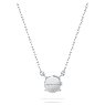 Eternity solitaire pendant, Lab-grown diamonds 0.5 ct tw, Round shape, 18K white gold - Swarovski, 5697767
