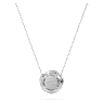 Eternity Strahlenkranz Solitär-Anhänger, Im Labor gezüchtete Diamanten 0,59 ct tw, Runde Form, 18K Weißgold - Swarovski, 5697769