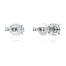 Clous d’oreilles solitaire Eternity, Diamants de synthèse 1 ct tw, Forme ronde, Or blanc 18 carats - Swarovski, 5697773