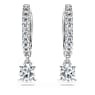 Eternity drop earrings, Lab-grown diamonds 0.7 ct tw, Round shape, 18K white gold - Swarovski, 5697774