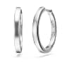 Anneaux d'oreilles Eternity, Diamants de synthèse 0,5 ct tw, Forme ronde, Larges, Or blanc 18 carats - Swarovski, 5697775