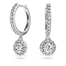 Eternity 드롭 이어링, 랩 그로운 다이아몬드 1.1ct tw, 라운드 쉐입, 18K 화이트 골드 - Swarovski, 5697777