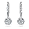 Eternity 드롭 이어링, 랩 그로운 다이아몬드 1.1ct tw, 라운드 쉐입, 18K 화이트 골드 - Swarovski, 5697777