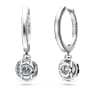 Eternity 드롭 이어링, 랩 그로운 다이아몬드 1.1ct tw, 라운드 쉐입, 18K 화이트 골드 - Swarovski, 5697777