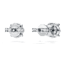 Eternity solitaire stud earrings, Lab-grown diamonds 2 ct tw, Round shape, 18K white gold - Swarovski, 5697779