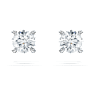 Eternity 솔리테어 스터드 이어링, 랩 그로운 다이아몬드 0.5ct tw, 라운드 쉐입, 18K 화이트 골드 - Swarovski, 5697780