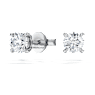 Eternity 솔리테어 스터드 이어링, 랩 그로운 다이아몬드 0.5ct tw, 라운드 쉐입, 18K 화이트 골드 - Swarovski, 5697780