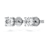 Eternity 솔리테어 스터드 이어링, 랩 그로운 다이아몬드 0.5ct tw, 라운드 쉐입, 18K 화이트 골드 - Swarovski, 5697780
