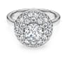 Eternity halo solitaire ring, Lab-grown diamonds 2 ct tw, Round shape, 18K white gold - Swarovski, 5697811