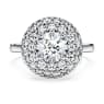 Eternity halo solitaire ring, Lab-grown diamonds 2 ct tw, Round shape, 18K white gold - Swarovski, 5697811