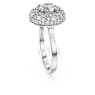 Eternity halo solitaire ring, Lab-grown diamonds 2 ct tw, Round shape, 18K white gold - Swarovski, 5697811