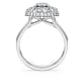 Eternity halo solitaire ring, Lab-grown diamonds 2 ct tw, Round shape, 18K white gold - Swarovski, 5697811