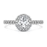 Eternity 헤일로 솔리테어 링, 랩 그로운 다이아몬드 0.8ct tw, 라운드 쉐입, 18K 화이트 골드 - Swarovski, 5697830
