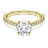 Eternity solitaire ring, Lab-grown diamonds 1.2 ct tw, Round shape, 18K yellow gold - Swarovski, 5697864