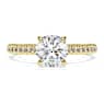 Eternity solitaire ring, Lab-grown diamonds 1.2 ct tw, Round shape, 18K yellow gold - Swarovski, 5697864