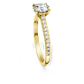Eternity solitaire ring, Lab-grown diamonds 1.2 ct tw, Round shape, 18K yellow gold - Swarovski, 5697864