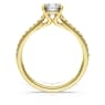 Eternity solitaire ring, Lab-grown diamonds 1.2 ct tw, Round shape, 18K yellow gold - Swarovski, 5697864