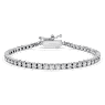 Eternity Tennis bracelet, Lab-grown diamonds 3 ct tw, Round shape, 18K white gold - Swarovski, 5697873