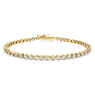 Eternity Tennis bracelet, Lab-grown diamonds 2.5 ct tw, Round shape, 18K yellow gold - Swarovski, 5697874