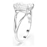 Stilla แหวนค็อกเทล, เจียระไนทรงแปดเหลี่ยม, ขาว, เคลือบโรเดียม - Swarovski, 5697983