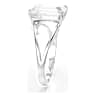 Stilla cocktail ring, Octagon cut, White, Rhodium plated - Swarovski, 5697985
