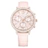 Matrix Tennis Chrono Uhr, Schweizer Produktion, Lederarmband, Rosa, Roségoldfarbenes Finish - Swarovski, 5698300