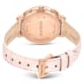 Matrix Tennis Chrono Uhr, Schweizer Produktion, Lederarmband, Rosa, Roségoldfarbenes Finish - Swarovski, 5698300