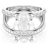Bague cocktail Hyperbola, Tailles variées, Blanche, Métal rhodié - Swarovski, 5698475