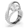 Bague cocktail Hyperbola, Tailles variées, Blanche, Métal rhodié - Swarovski, 5698475