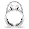 Hyperbola แหวนค็อกเทล, ผสมผสานเหลี่ยมเจียระไนหลายหลายรูปแบบ, ขาว, เคลือบโรเดียม - Swarovski, 5698476