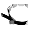 Choker Lucent, Tăietură octogonală, Alb, Placat cu rodiu - Swarovski, 5698527