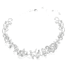Hyperbola necklace, Mixed cuts, White, Rhodium plated - Swarovski, 5698546