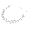 Hyperbola necklace, Mixed cuts, White, Rhodium plated - Swarovski, 5698546