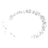 Hyperbola necklace, Mixed cuts, White, Rhodium plated - Swarovski, 5698546