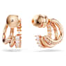 Hyperbola hoop earrings, Mixed cuts, Mini, White, Rose gold-tone plated - Swarovski, 5698702