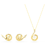 Snake set, Crystal pearl, Mixed cuts, Year of the Snake, White, Gold-tone plated - Swarovski, 5698886