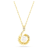 Snake 펜던트, 크리스털 펄, 믹스 컷, 크리스털 펄, 뱀의 해, 화이트, 골드 톤 플래팅 - Swarovski, 5698887