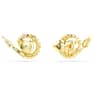 Snake stud earrings, Crystal pearl, Mixed cuts, Year of the Snake, White, Gold-tone plated - Swarovski, 5698888