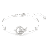 Snake 手鏈, 水晶珍珠, 混合式切割, 蛇年, 白色, 鍍白金色 - Swarovski, 5698889