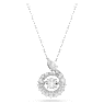 Snake pendant, Mixed cuts, Year of the Snake, White, Rhodium plated - Swarovski, 5698890
