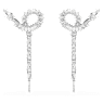 Snake drop earrings, Mixed cuts, Year of the Snake, White, Rhodium plated - Swarovski, 5698891