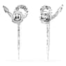 Snake drop earrings, Mixed cuts, Year of the Snake, White, Rhodium plated - Swarovski, 5698891