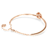 Idyllia bangle, Mixed cuts, Flower, Pink, Rose gold-tone plated - Swarovski, 5699082