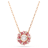 Idyllia pendant, Mixed cuts, Flower, Pink, Rose gold-tone plated - Swarovski, 5699086