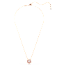 Idyllia pendant, Mixed cuts, Flower, Pink, Rose gold-tone plated - Swarovski, 5699086