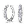 Eternity 후프 이어링, 랩 그로운 다이아몬드 2ct tw, 라운드 쉐입, 18K 화이트 골드 - Swarovski, 5699134