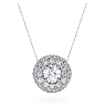 Eternity halo solitaire-hanger, Laboratorium-diamanten 2 ct tw, Ronde vorm, 18K witgoud - Swarovski, 5699182